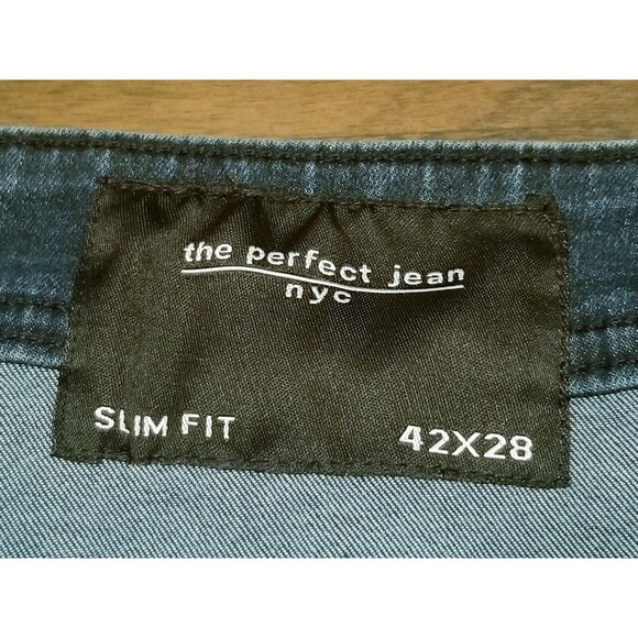 The Perfect Jean NYC Men Size 42x28 Indigo Blue Stretch Denim Knight-DK Blue NWT - Picture 5 of 5